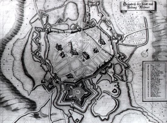 Festung und Stadt Wismar um 1650