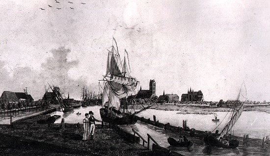 Wismarer Hafen um 1810